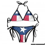 Bag shrot Texas State Flag Sexy Harness Boxing Bikini Womenâ€s Halterneck Top and Sexy G-String Bikini Set Swimsuit  B07CZ98TCK